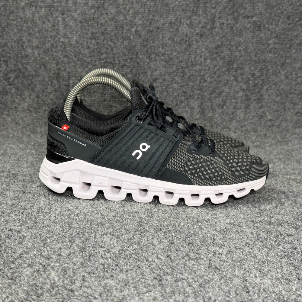 On Running Cloudswift Running Shoes Women's 7 Black Rock White Athletic Training